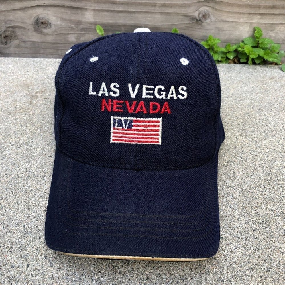 Vintage 90s Las Vegas Nevada Hat Men's BIG BOY HEADGEAR Blue Baseball Ca…​​